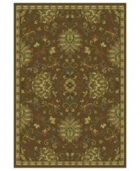 The bold and the beautiful! With lush blooms and a deep rust shade, this St. Lawrence rug offers a perfectly modern take on traditionally elegant styling. Crafted of durable polypropylene for years of long-lasting beauty.