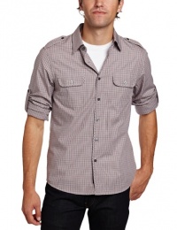 Michael Kors Men's Addison Check Bias Bound Pocket Shirt