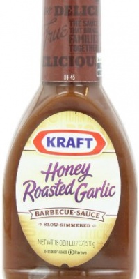 Kraft Honey Roasted Garlic Barbecue Sauce, 18 Ounce Squeeze Bottle