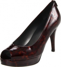 Stuart Weitzman Women's Loire Peep-Toe Pump,Cognac Tartaruga,9 M US