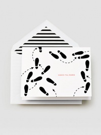 Kick up your heels and ring in the new year with this chic black and white set finished with vibrant pink lettering.Includes 10 cardsAccompanied by lined envelopesEach, 4.5 X 5.8/li> PaperMade in USA