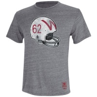 Nebraska Cornhuskers Heather Grey adidas Originals Big Retro Helmet Tri-Blend T-Shirt