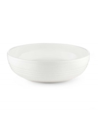 Find style and substance in the Tin Can Alley all-purpose bowl. Concentric grooves give the Lenox dinnerware an understated elegance in versatile white bone china.