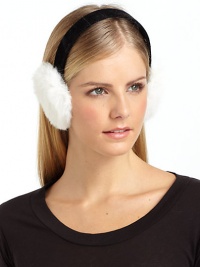 THE LOOKVelvety knit-covered headbandUltrasoft pieced rabbit fur ear coversTHE MATERIALDyed rabbit furCARE & ORIGINDry clean by fur specialistImportedFur origin: China