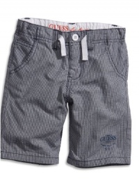 GUESS Kids Boys Check-Check Walk Short (12 - 24M)