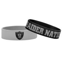 NFL Oakland Raiders Bulky Bandz Bracelet 2-Pack