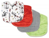 Trend Lab Dr. Seuss Cat in the Hat Bib Set, Red, Green