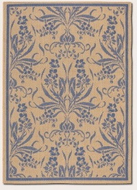 Couristan 1516/0621 Recife Garden Cottage Blue/Natural Runner Rug, 2-Feet 3-Inch by 7-Feet 10-Inch