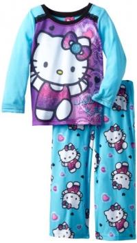 Hello Kitty Girl's 2-Piece Sleep Set, Blue, 6