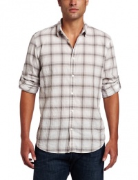 Calvin Klein Sportswear Men's Long Sleeve Roll-up Check Woven Shirt