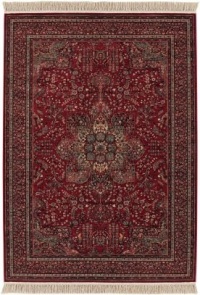 Couristan 0612/3337 KASHIMAR All Over Center Medallion 63-Inch by 93-Inch Wool Area Rug, Antique Red