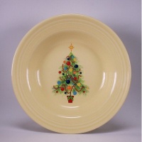 Fiesta 9-Inch, 13-1/4-Ounce Rim Soup Bowl, Christmas Tree