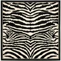 Safavieh Lyndhurst Collection LNH226A Black and White Square Area Rug, 6-Feet Square