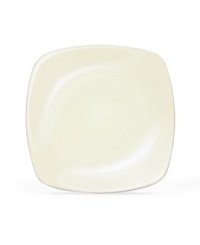 Anything but square, this ultra-versatile salad plate from Noritake's square plates collection of Colorwave white dinnerware is crafted of hardy stoneware with a half glossy, half matte finish in pure white. Mix and match with coupe shapes or any of the other Colorwave shades.