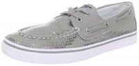 Sperry Top-Sider Girls Bahama (YG) Boat Shoe (Little Kid/Big Kid),Pewter,4 M US Big Kid