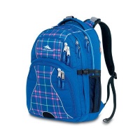 High Sierra Swerve Backpack, Royal Cobalt Plaid/Blue, 19x13x7.75-Inch