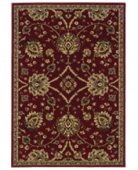 The bold and the beautiful! With lush blooms and a rich cabernet shade, this plush rug from the St. Lawrence collection offers a perfectly modern take on traditionally elegant styling. Crafted of durable polypropylene for years of long-lasting beauty.