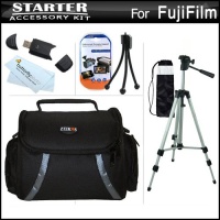 Starter Accessories Kit For Fuji Fujifilm FinePix HS30EXR, Fujifilm X-E1 SL300, S8200, S8300, S8400, S8500, S6700, S6800, S6900, S4600, S4700, S4800, SL1000, HS50EXR, X100S, X20 Digital Camera Includes Deluxe Case + 50 Tripod W/ Case + USB Reader + More