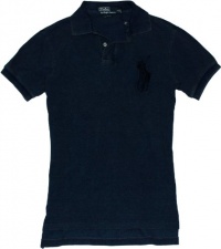 Polo Ralph Lauren Custom-Fit Indigo Big Pony Polo (Small, Washed Navy)