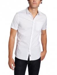 Calvin Klein Sportswear Men's Short Sleeve Solid Poplin Woven