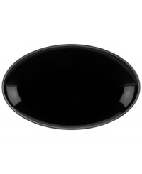 A shiny black glaze makes this kate spade new york platter a chic complement to dinnerware graced with Florence Broadhurt's timeless Japanese Floral print.