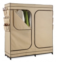 Honey-Can-Do 60 Wide Double Door Deluxe Storage Closet, Tan