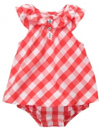 Carter's Flutter Sleeve Plaid Sunsuit RED 18 Mo