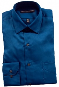 Geoffrey Beene Sateen Fitted Dress Shirt - Cameo Blue