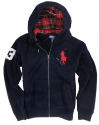 Polo Ralph Lauren Men's Big Pony Full Zip Hoodie (Small, Navy)