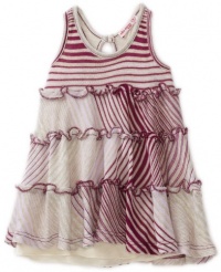 Little Ella Baby-girls Infant Sunkiss Tiered Dress, Raspberry, 6-12 Months