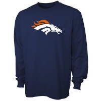 Denver Broncos Reebok Navy Long Sleeve Primary Logo T-Shirt