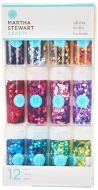 Martha Stewart Crafts Hexagonal Glitter, 12-Pack