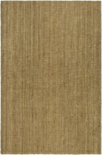 Safavieh NF447A Natural Fibers Collection Natural and Rust Sissal Square Area Rug, 8-Feet