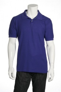 Club Room Solid Purple Splash Casual Polo Shirt