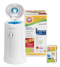 Munchkin Arm & Hammer Diaper Pail with 10 Count Refill Bags