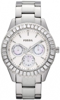 Fossil Women's ES2956 Stainless Steel Analog with White Dial Watch