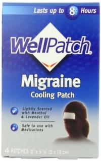 WellPatch Cooling Headache Pads, Migraine, 4 - 2 x 5 1/8-Inch Pads (Pack of 6)