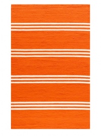 Veranda Collection Color Rug, Tangerine, 3' 9 x 5' 9