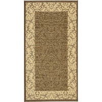 Safavieh Courtyard Collection CY2727-3409 Chocolate and Natural Indoor/ Outdoor Area Rug, 2-Feet 7-Inch by 5-Feet