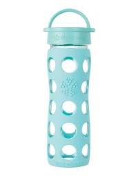 Lifefactory 16oz Glass Beverage Bottle Turquoise