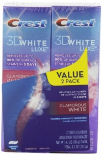 Crest 3d White Luxe Glamorous White Toothpaste Twin Pack 2 X 4.1 Oz