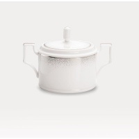 Noritake Alana Platinum Sugar Bowl with Cover, 11-1/2-ounce