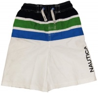 Nautica - Toddler Boy's White Pull-On Swim Shorts/Swimwear/Swim Trunks 3T 4T 5T S(8Y) M(10-12Y) L(14/16) XL(18-20Y)