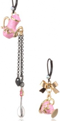 Betsey Johnson Paris is Always a Good Idea Teapot and Cup Mismatch Drop Earrings