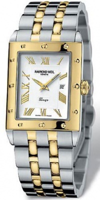 Raymond Weil Tango Two-Tone Stainless Steel & 18k Gold Mens Watch Calendar 5381-STP-00308