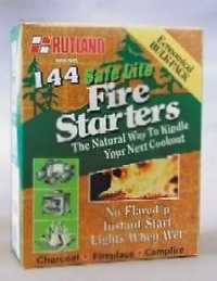 Rutland Safe Lite Fire Starter Squares, 144-Square