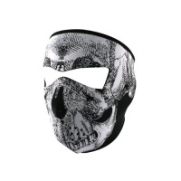 ZANheadgear Neoprene Skull Face Mask (Black/White)