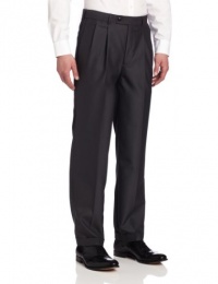 Louis Raphael Men's Neat Pattern Pleated Dress Pant with Comfort Waist