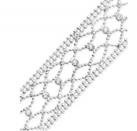 Givenchy Bracelet, Open Weave Silver-Tone Crystal Bracelet