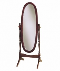 Frenchi Home Furnishing Cheval Mirror in Cherry Finish